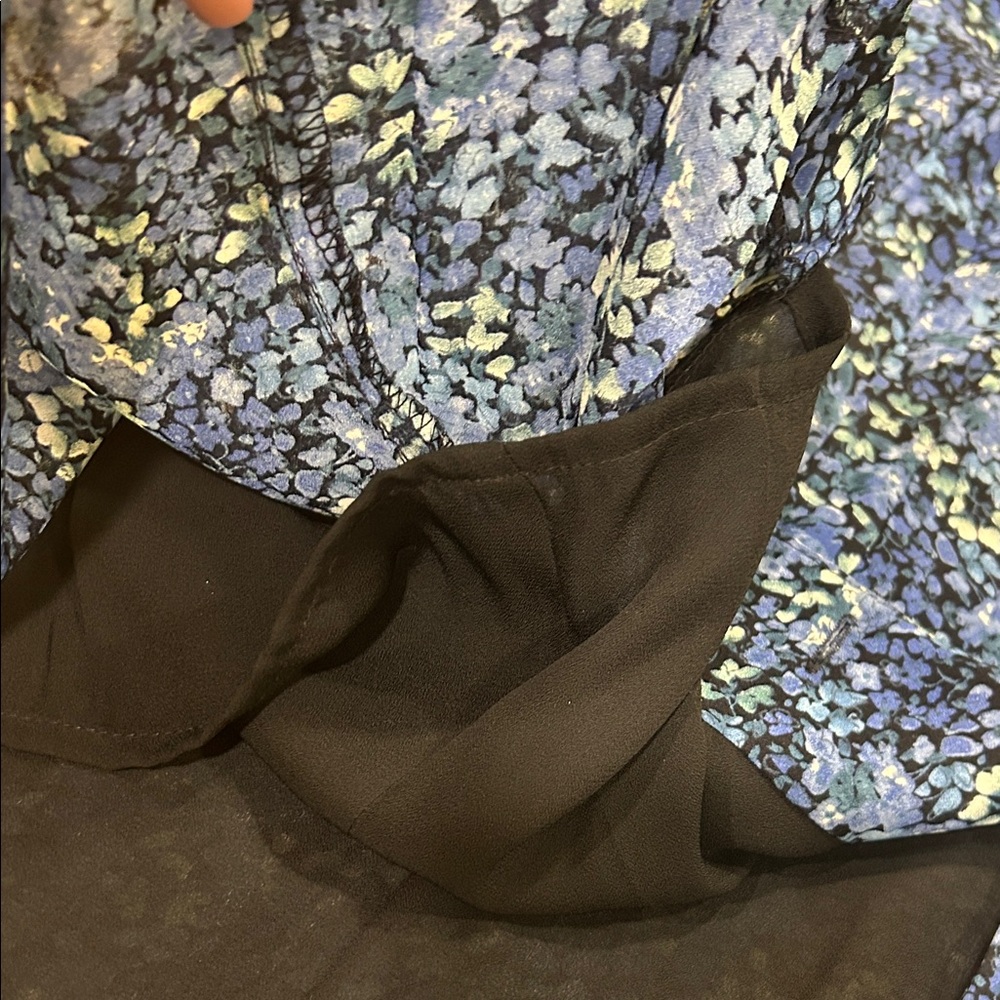 Danny & Nicole Blue Floral 2 piece Dress - Picture 14 of 14